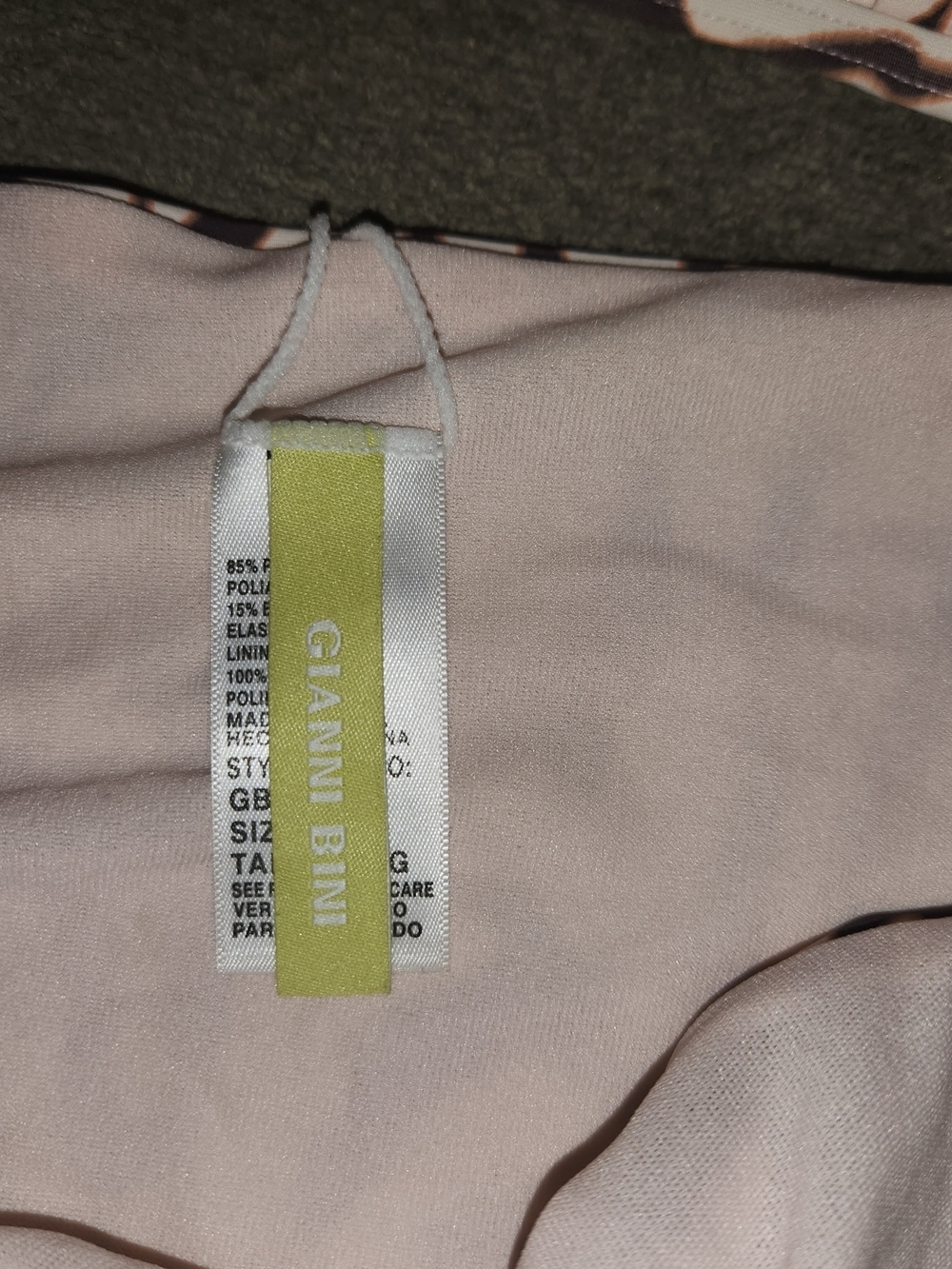 Gianni Bini Zebra Print Bikini Blush Triangle Srung Tie Top & Bikini Bottoms XL - Picture 3 of 5